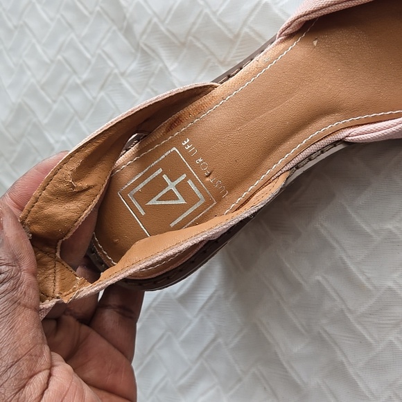 LFL By Lust For Life Elegant Pink Wedge Ankle Strap Sandals Summer Shoes - Picture 10 of 12